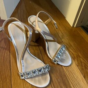 Pink jeweled sandal heels 💖